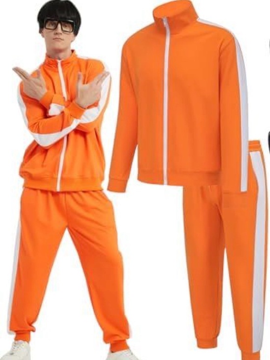 Other - Orange Men's Track Costume Jacket and Pants - Brand